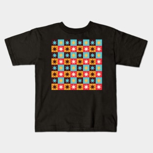 bright colorful neo-geo design Kids T-Shirt